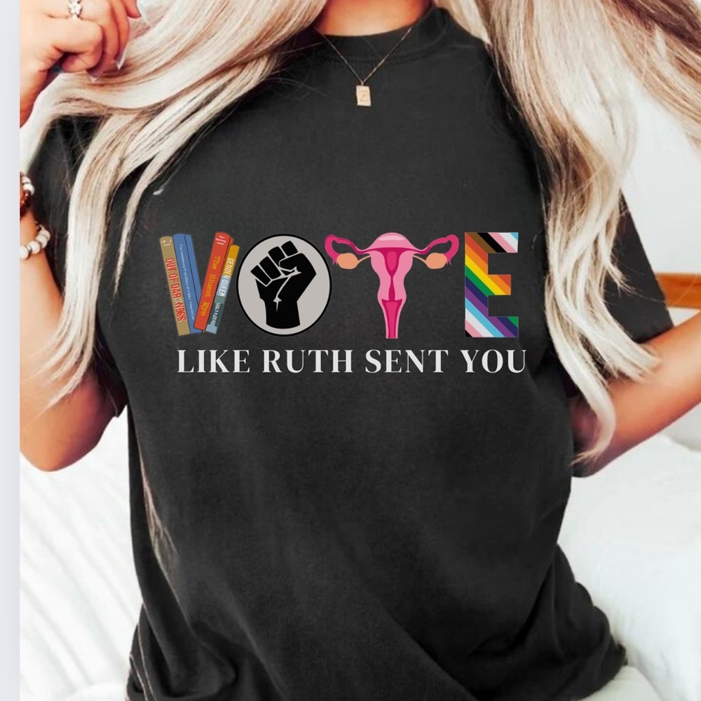 NEW Comfort Colors Vote Like Ruth Graphic Tee, Oversized Shirt S-3X